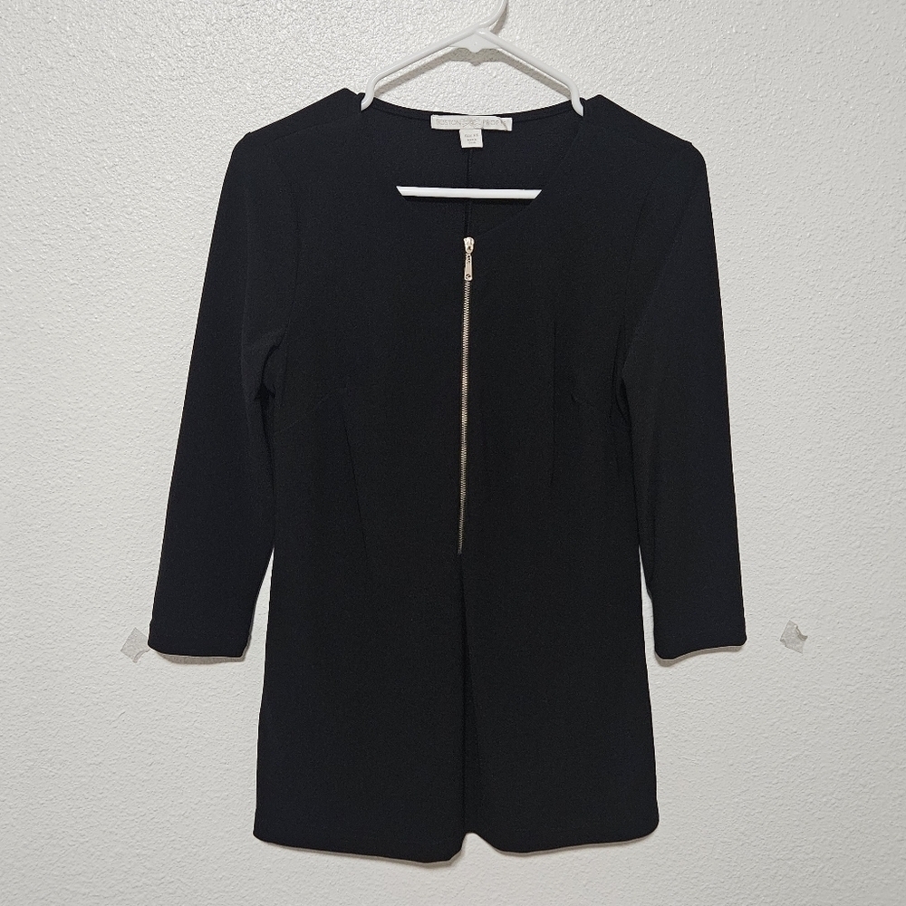 Boston Proper top with gold zipper size xs